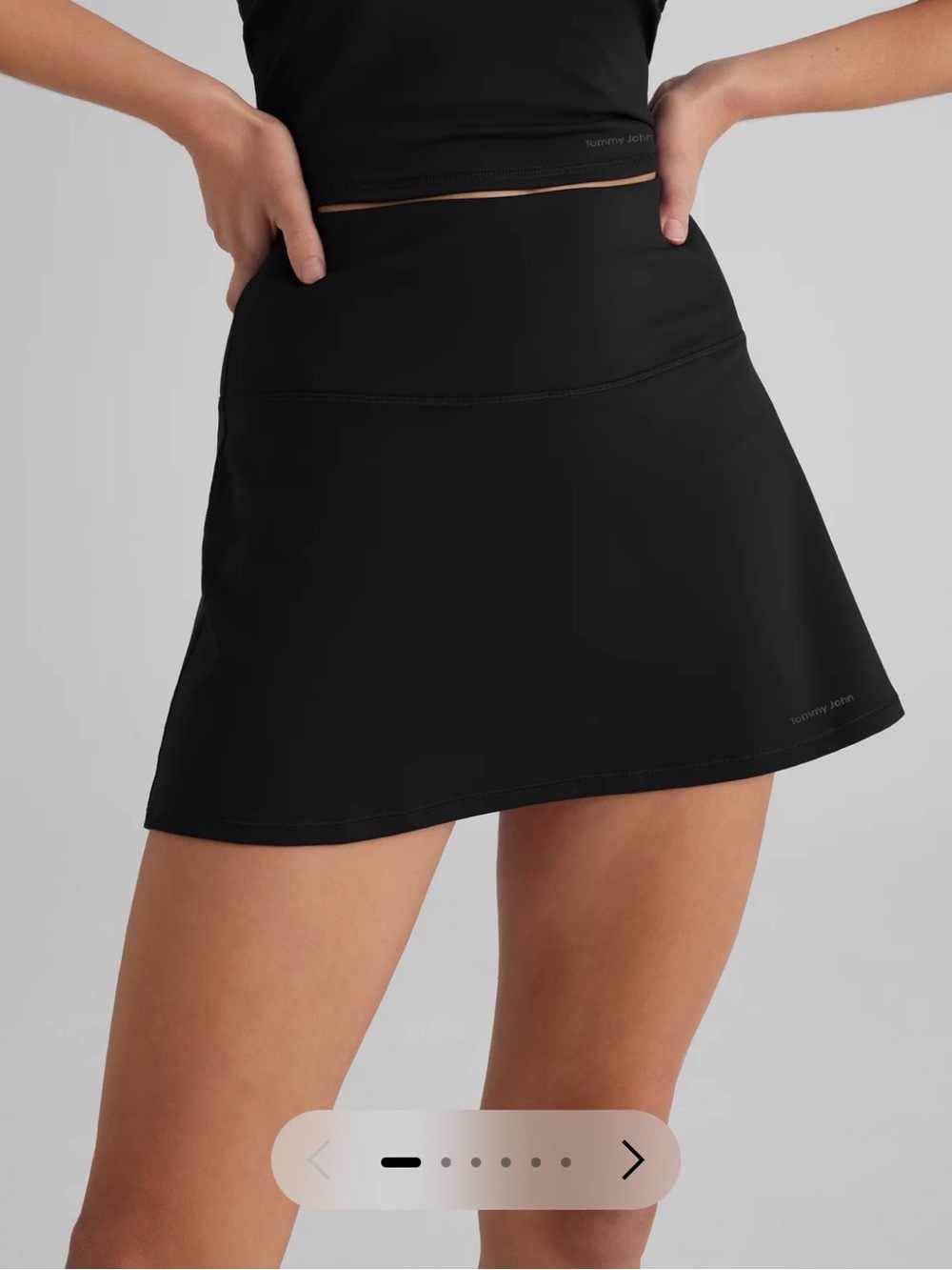 Tommy John Women's 360 Move Active Tennis Skort Black Size Small